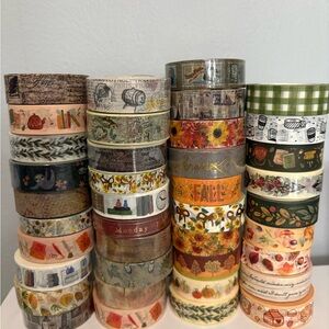 Decorative Washi Tape Set with Fall and Nature Themes
